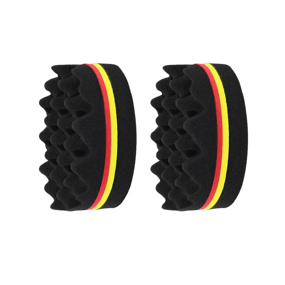 Double-Sided Twist Hair Sponge Brush – Afro Curl Styling Hair Sponge Brush Oasis Select Big-2pcs