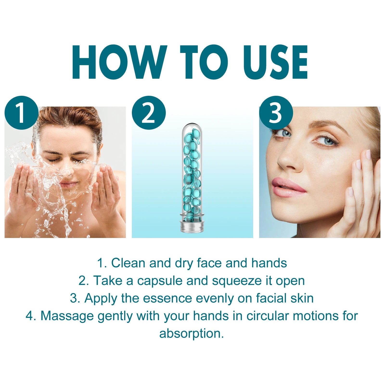 30PCS Facial Serum Capsules Deep Moisturizing Enhance Smoothness Rejuvenating Skin Boosts Elasticity Improve Skin Texture Firming Face Serum Oasis Select
