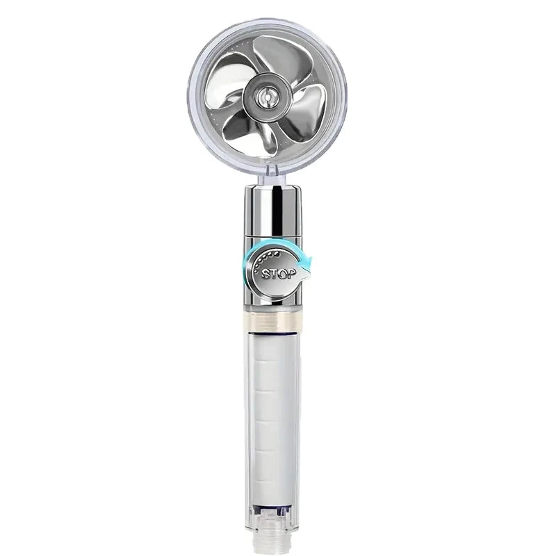 360° Turbine Handheld Shower Head – High Pressure & Water Saving