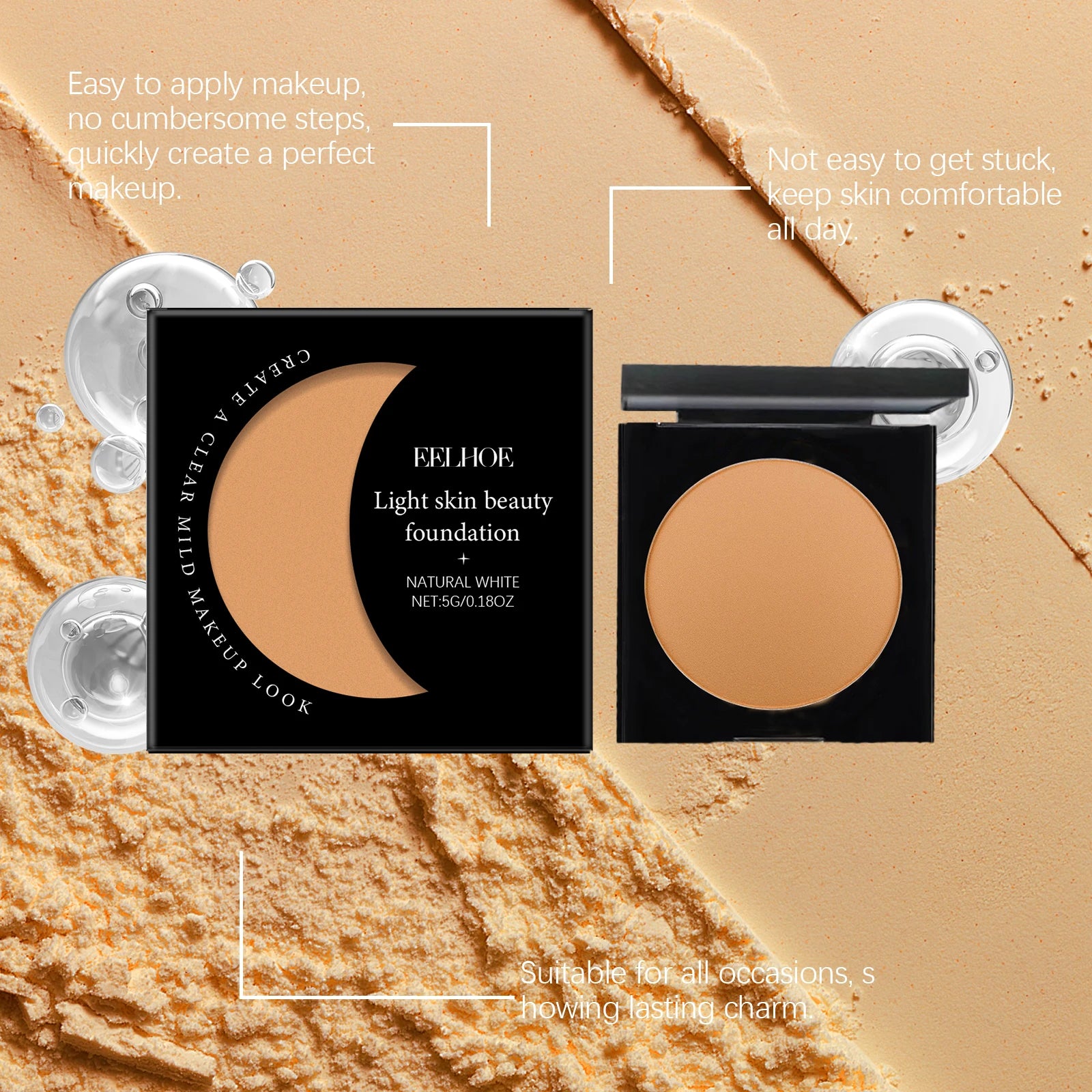 Facial Makeup Foundation Full Coverage Matte Oil Control Sweatproof Waterproof Brighten Skin Tone Hydrate Matte Makeup Palette Oasis Select