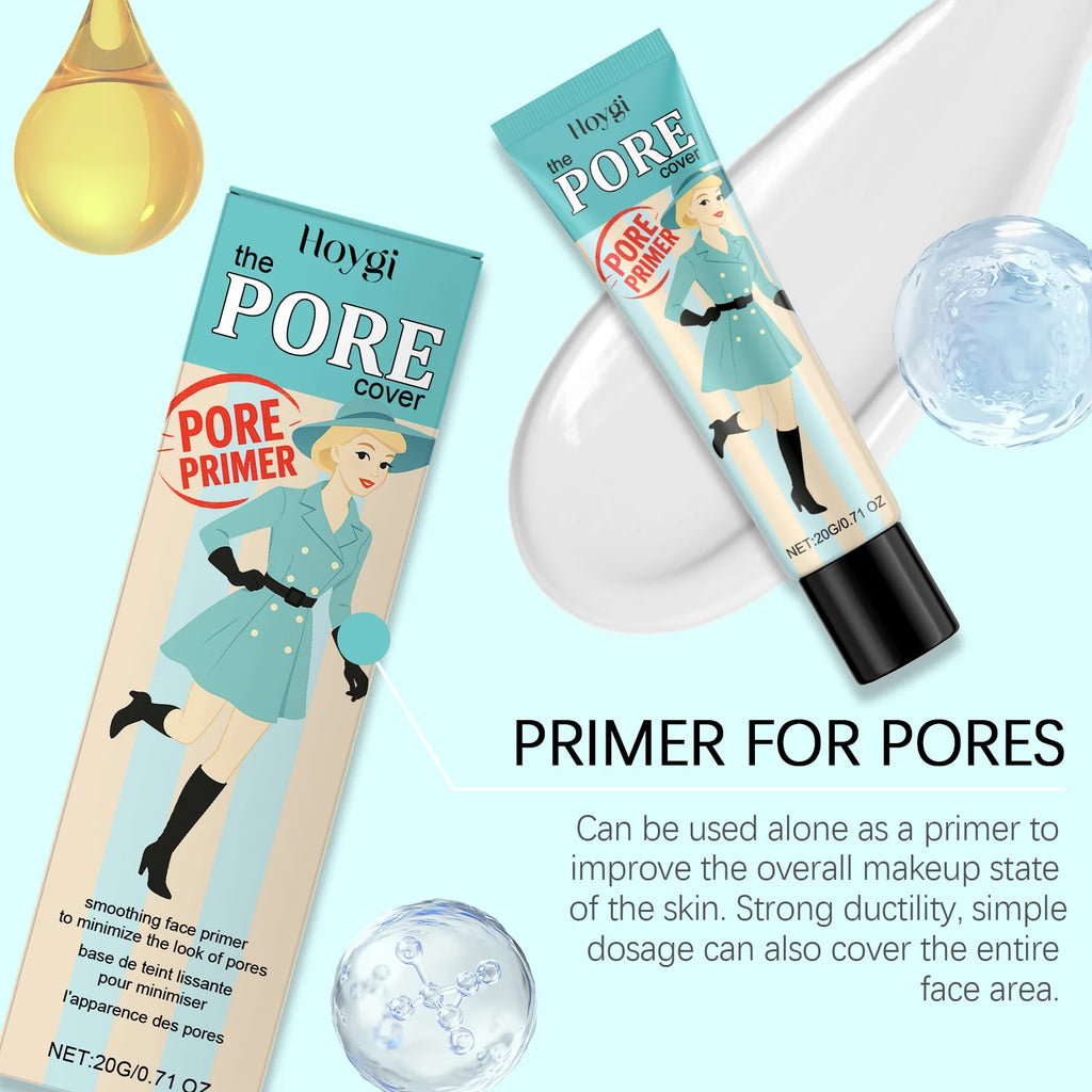 Hoygi Face Makeup Pore Primer Moisturizing Long Lasting Non-sticky Even Skin Tone Oil Control Sweatproof Smoothing Pore Primer Oasis Select