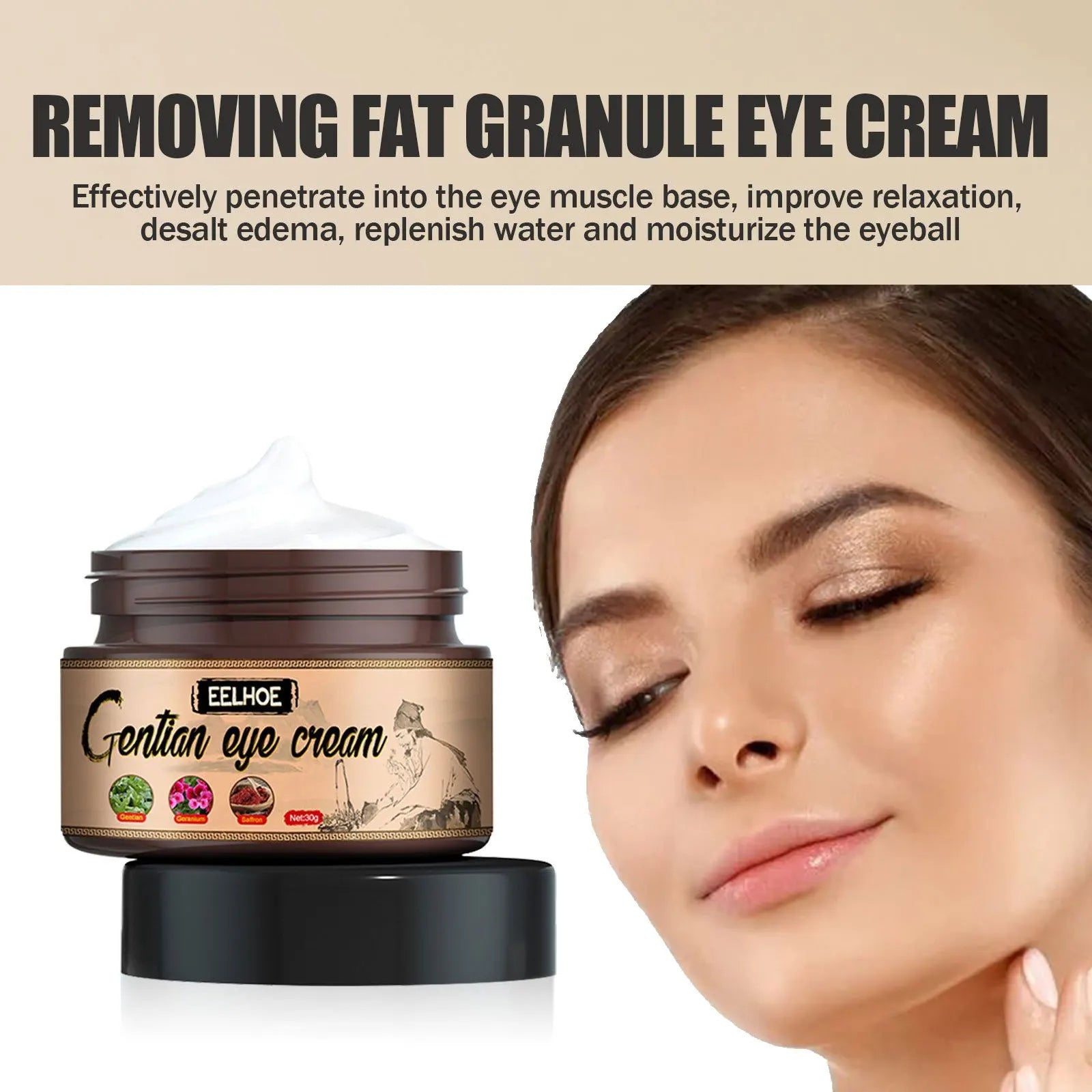 Anti Dark Circle Eye Cream Anti Puffiness Firming Skin Lighten Massage Essence Skin Care Instant Eye Bag Removal Cream New 2024 Oasis Select