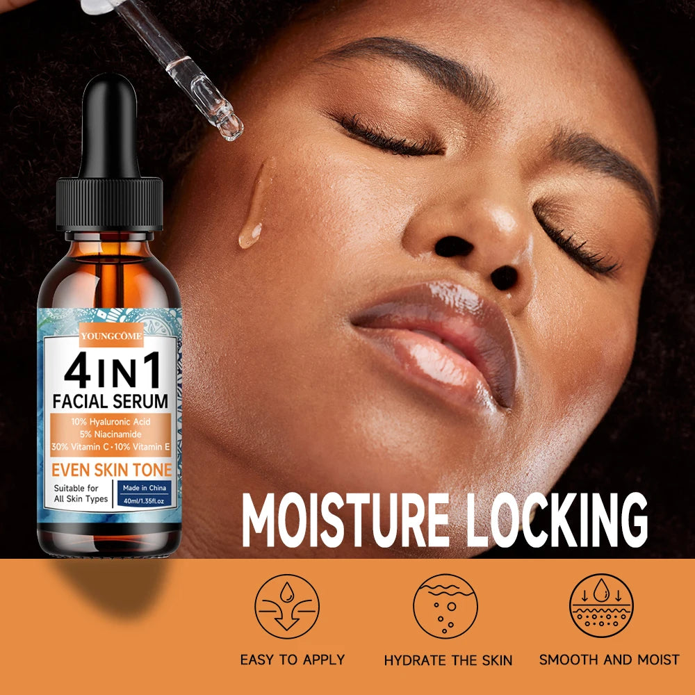 YOUNGCOME 4-in-1 Face Serum – Vitamin C, Niacinamide & Hyaluronic