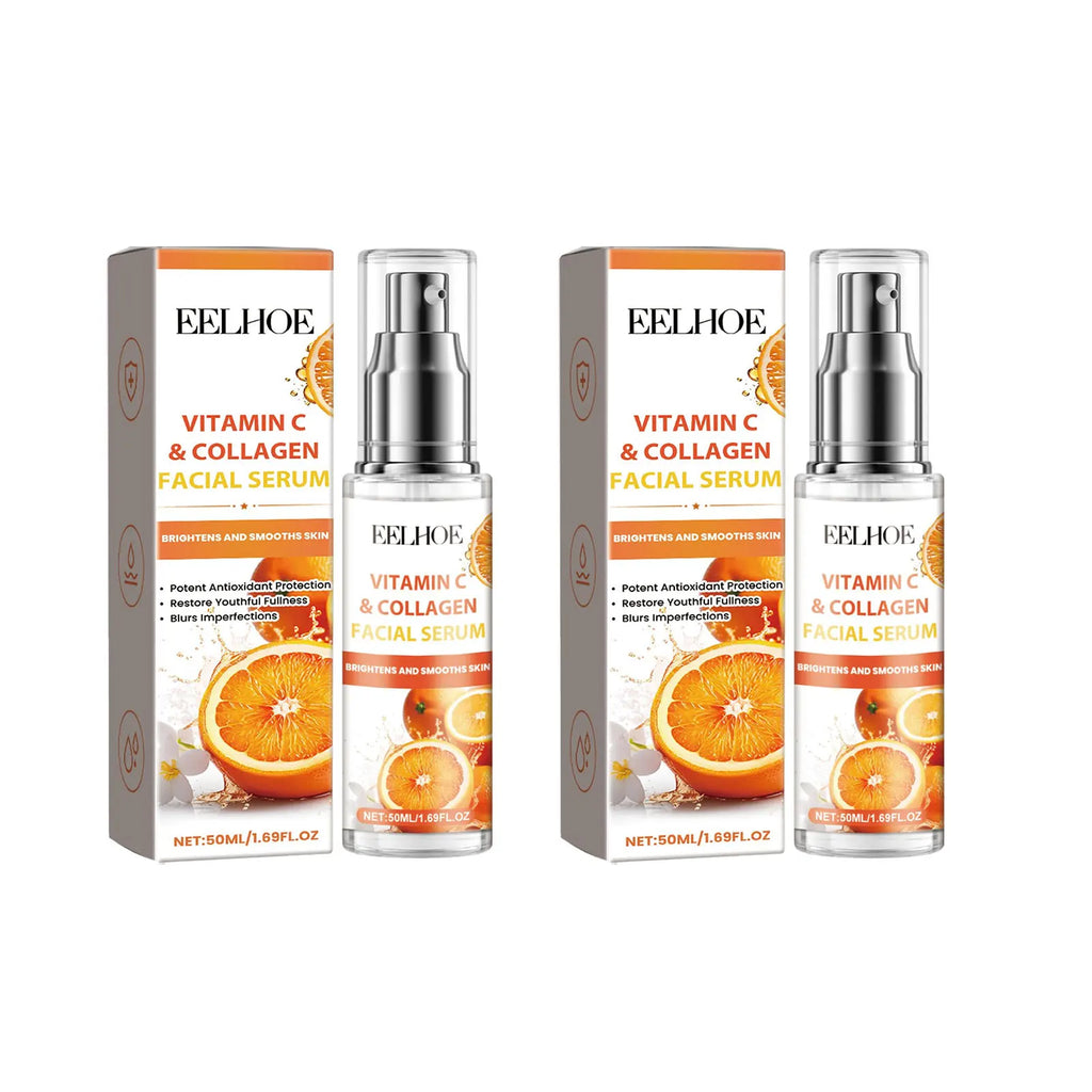 Vitamin C Facial Essence Shrinking Pores Oil Control Firming Skin Moisturizing Improving Puffiness Skin Care Collagen Face Serum Oasis Select 2 X 50ml boxed