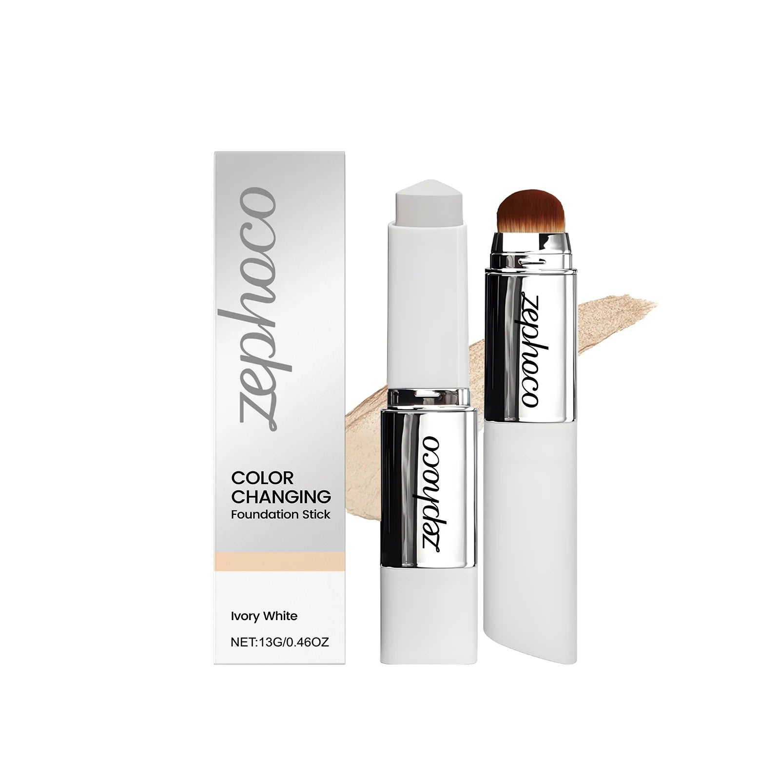 2-in-1 Color Changing Makeup Foundation Stick Moisturizing Brightening Matte High Concealer Lightweight Long Lasting Base Makeup Oasis Select Ivory white United States