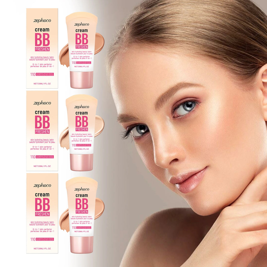 3 Colors Hydrating Concealer BB Cream Natural Brightening Skin Tone Buildable Coverage Cover Blemishes for Daily Base Makeup Oasis Select