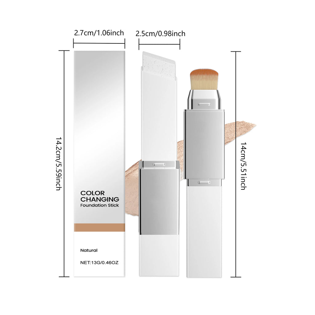 Color-changing 2-in-1 Makeup Foundation Stick Moisturizing Lightweight Brighten Matte Base Makeup Foundation Concealer Makeup Oasis Select