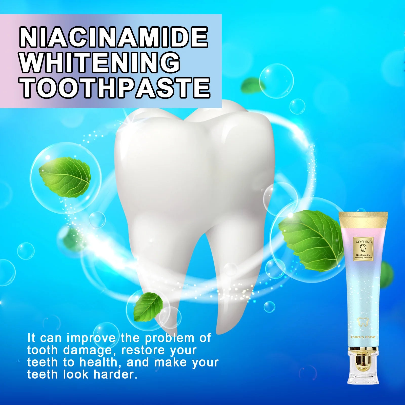 Niacinamide Whitening Toothpaste – Remove Stains & Bad Breath Whitening Toothpaste Oasis Select