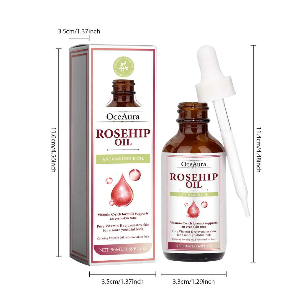 Oceaura Rosehip Oil Face Serum Fade Fine Lines Moisturizing Remove Wrinkles Improve Skin Elasticity Firming Facial Serum Oasis Select