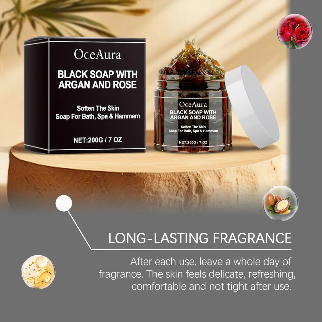 Oceaura Body Bathing Soap Remove Sweaty Odors Daily Cleaning Dirts Moisturizing Skin Lasting Fragrance No Tight Black Body Soap Oasis Select
