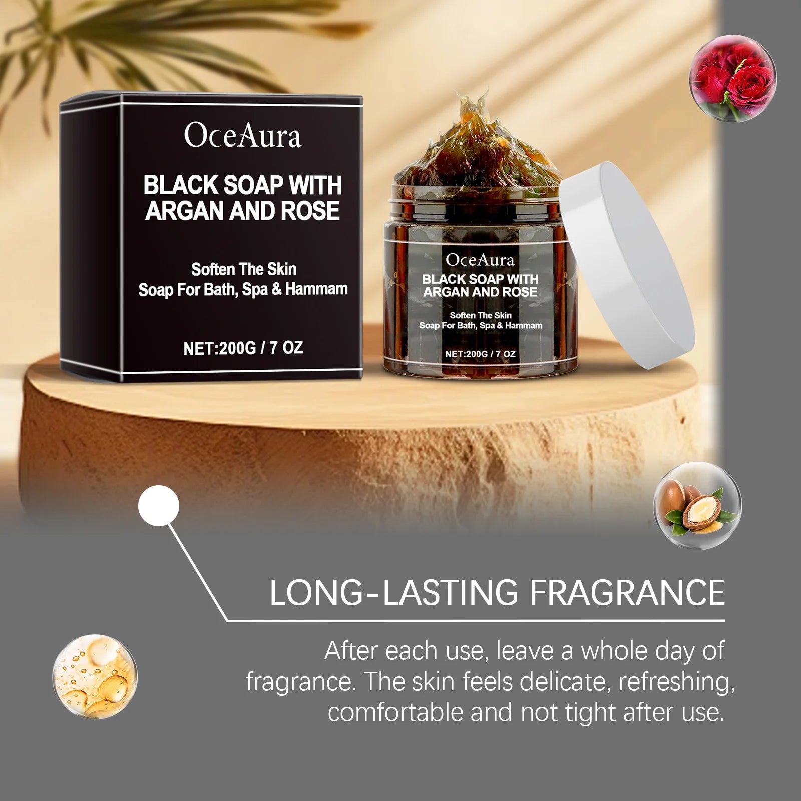 Oceaura Body Bathing Soap Remove Sweaty Odors Daily Cleaning Dirts Moisturizing Skin Lasting Fragrance No Tight Black Body Soap Oasis Select