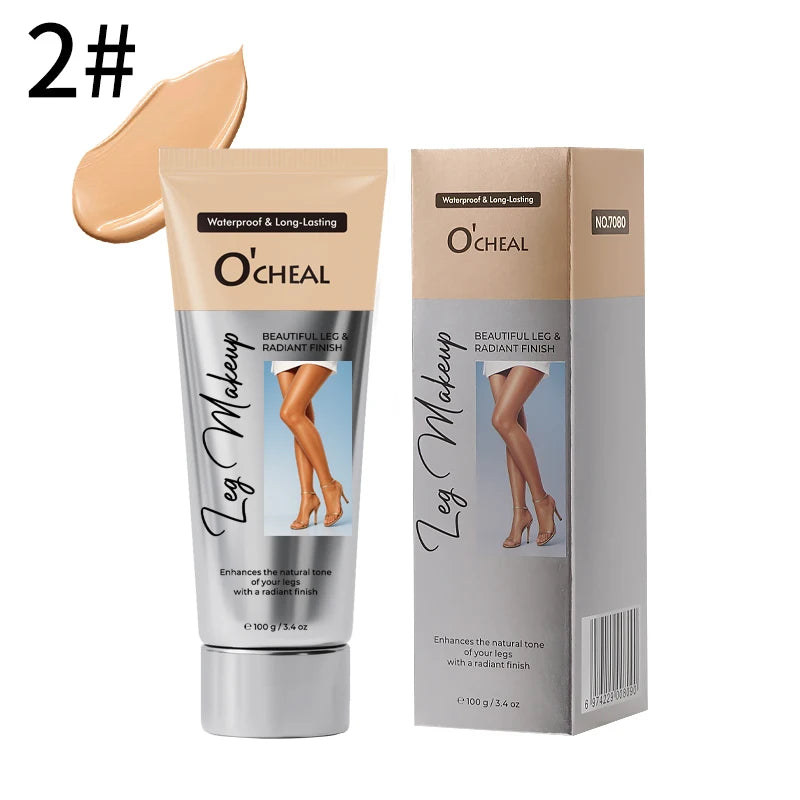 OCHEAL 100ml Beauty Leg Cream Makeup Body Coverage Long-lasting Waterproof Concealer Skin Tone Wheat Tan Brown Liquid Foundation Oasis Select 02 Light Brown 100g