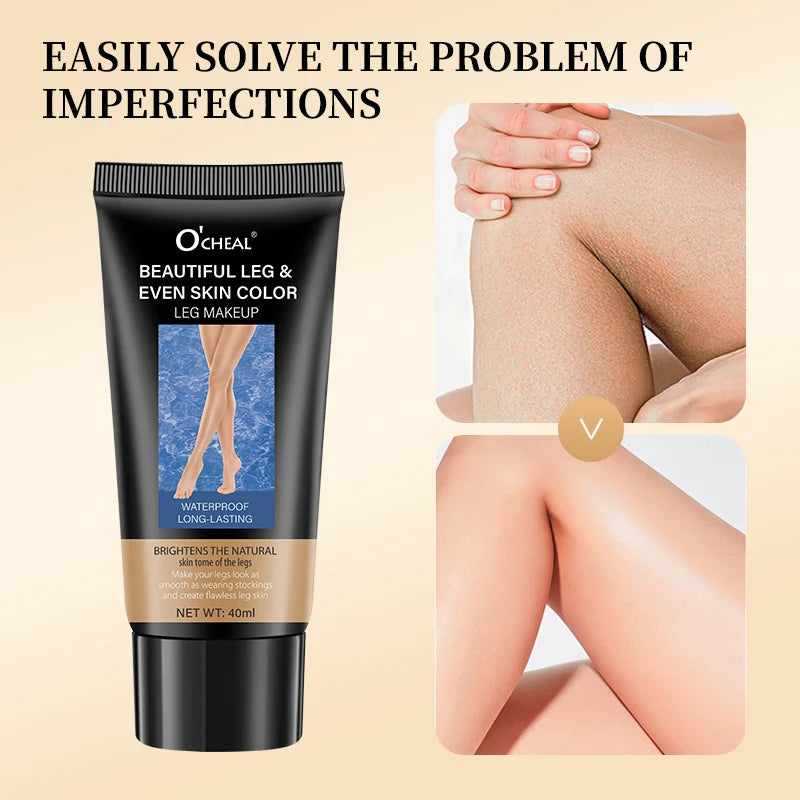 OCHEAL Beauty Leg Cream Moisturizing Liquid Foundation With Squalane Shine Nourishing Body Massage Leg Makeup Care Cream Women Oasis Select