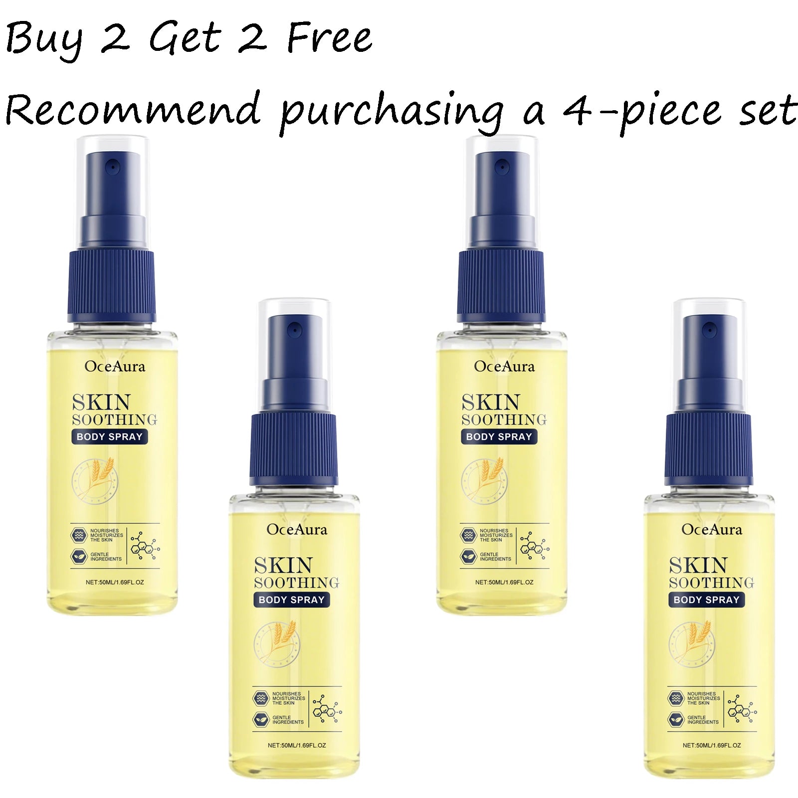 50ML Hydrating Face Care Spray Deep Nourishing Non-greasy Soothing Dry Skin Refreshing Relief Dry Itching for Daily Skin Care Oasis Select 4 pcs United States