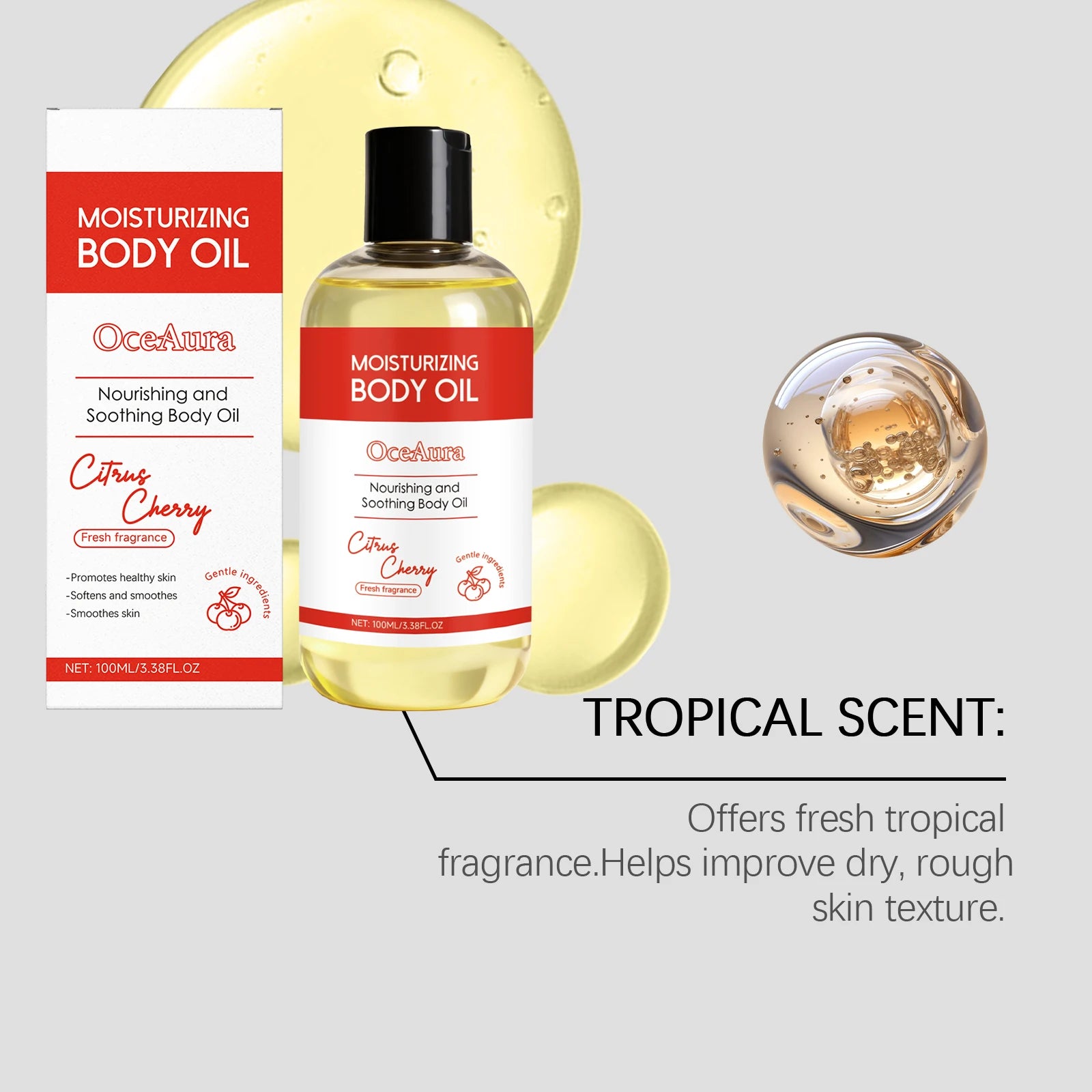 Oceaura Body Essence Oil Deep Moisturizing Improve Skin Elasticity Non-greasy Smoothing Refreshing Soothing Glow Body Care Oil Oasis Select