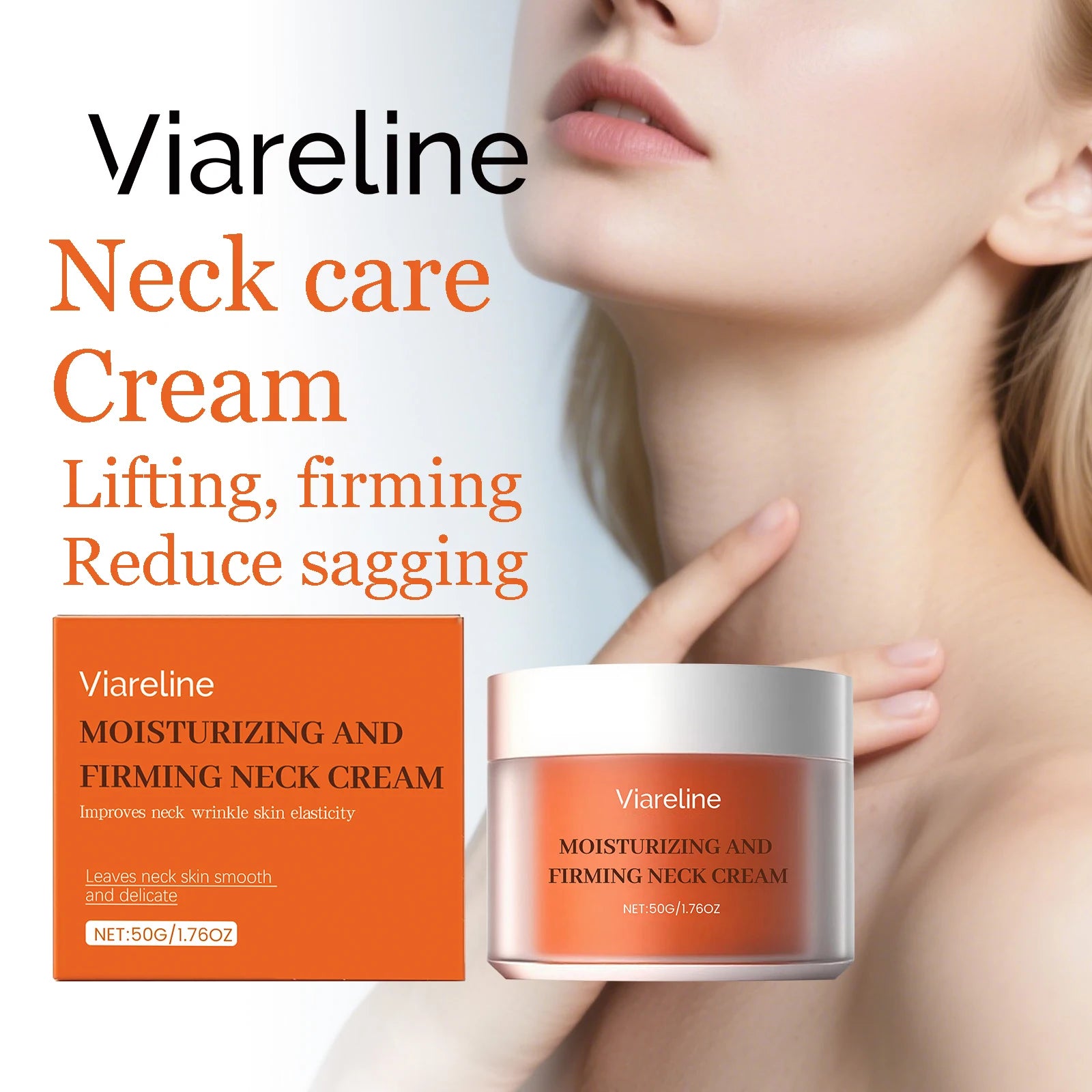 50G Moisturizing Neck Skin Cream Daily Nourishing Reduce Sagging Massage Enhance Skin Elasticity Firming Soften Neck Care Lotion Oasis Select