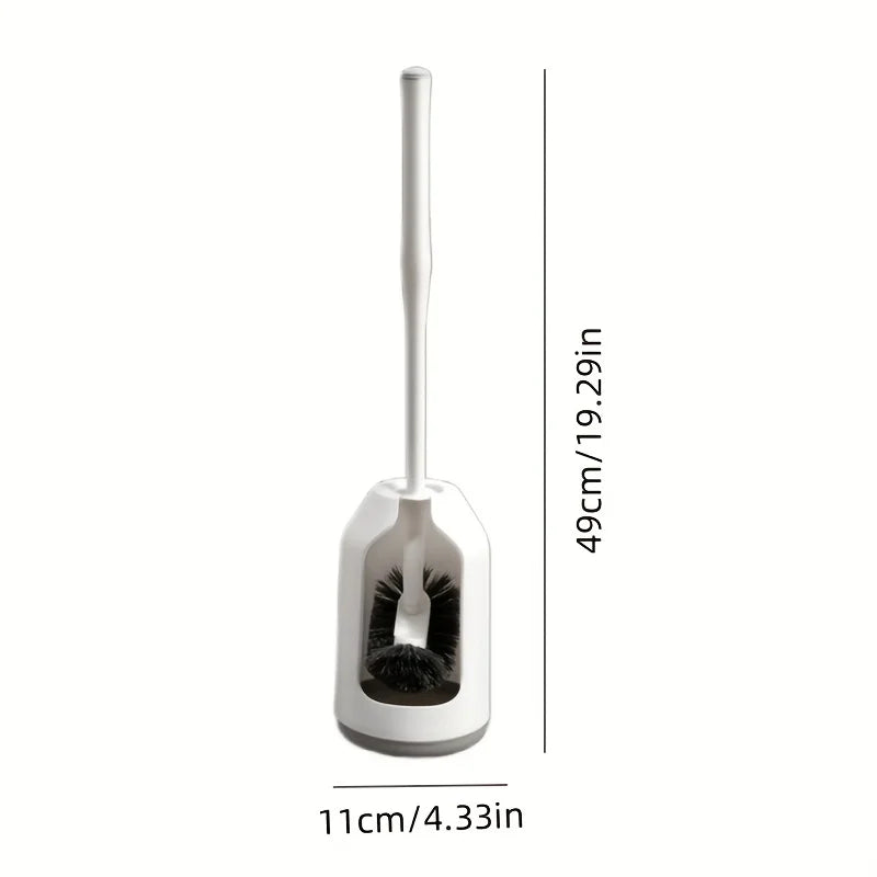 Toilet brush set with base, ergonomic long handle deep cleaning, toilet brush, quick assembly, ventilation base, bathroom tools Oasis Select