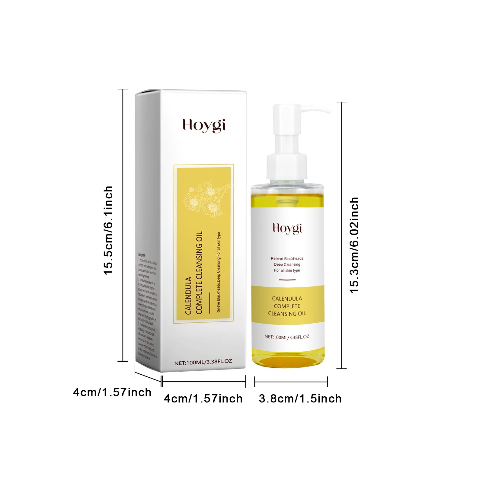 100ML Calendula Makeup Cleansing Oil Gentle Refreshing Face Eye Lip Makeup Remover Non-irritating Cleaning Oil for All Skin Type Oasis Select