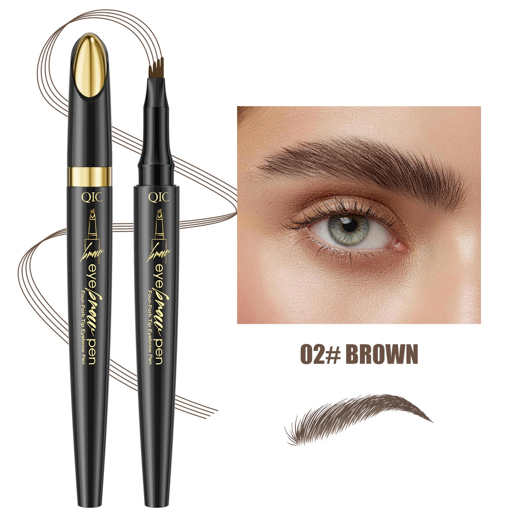 QIC 4-Tip Eyebrow Pencil – Waterproof & Long-Lasting | QIC