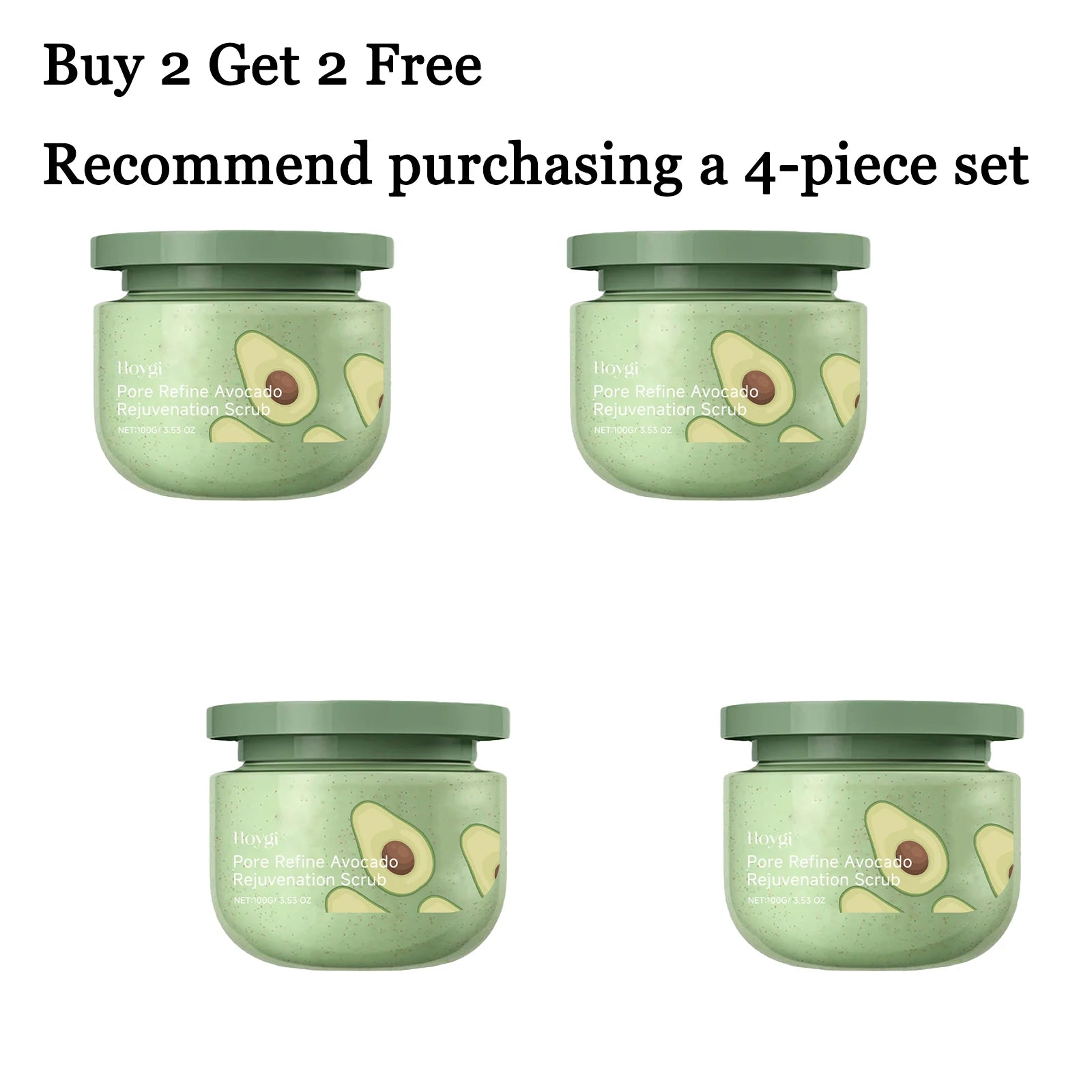 100G Avocado Body Scrub Cream Gentle Remove Whole Body Dead Skin Enhance Smoothness Pore Shrink Hydrating Body Scrub Lotion Oasis Select 4 pcs United States
