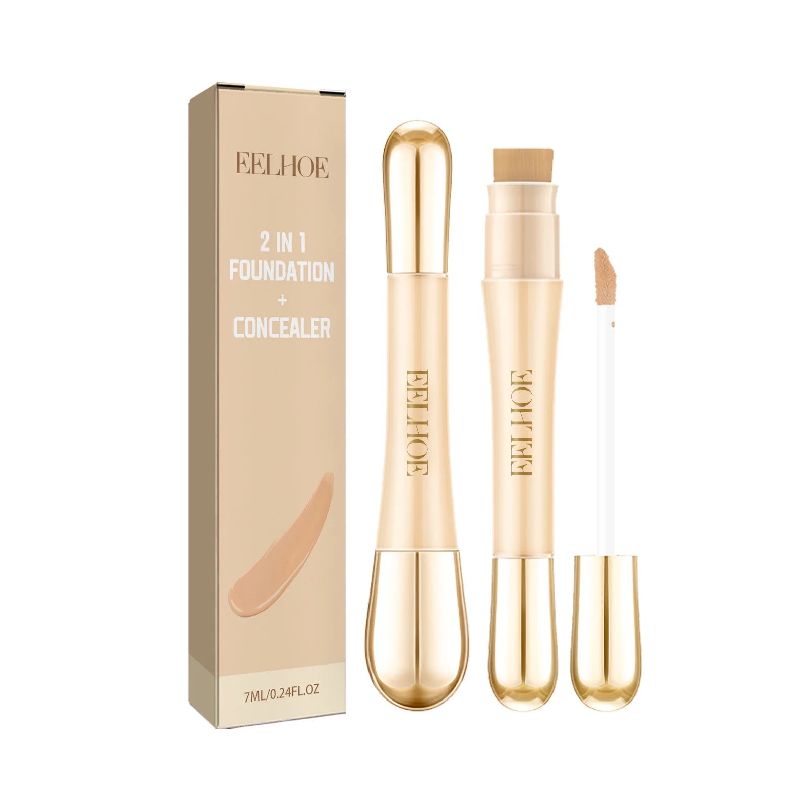 EELHOE 2-in-1 Concealer Foundation Stick – Full Coverage 7ml Concealer Foundation Stick Oasis Select 7ml Boxed