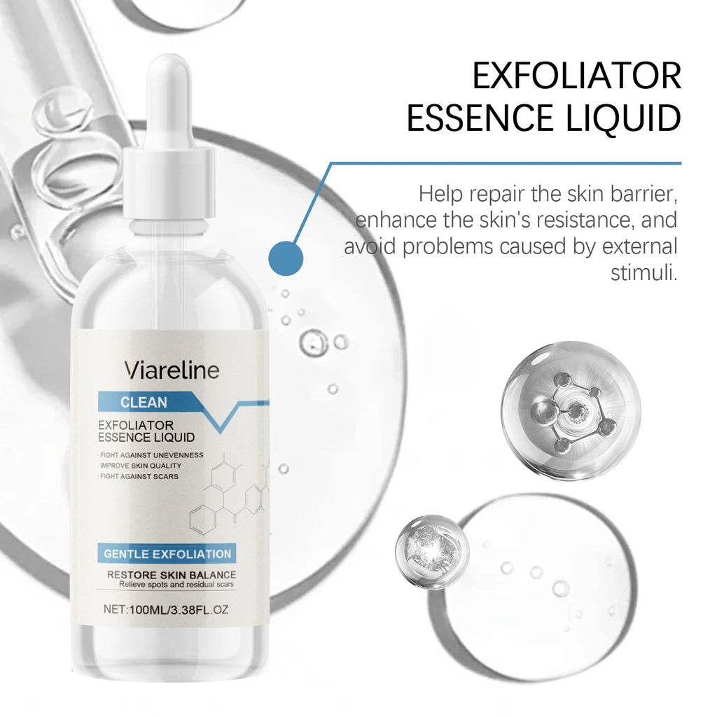 Viareline Exfoliating Face Serum Improve Smoothness Glowing Skin Tone Remove Dead Skin Enhance Skin Texture Soothing Face Serum Oasis Select