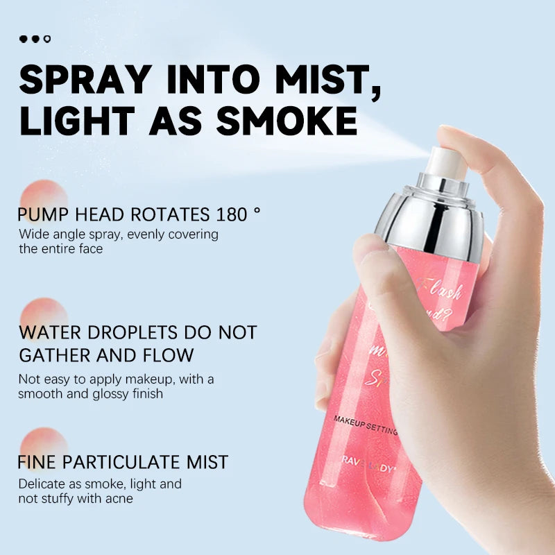 Rave Lady 115ml Face Moisturizing Spray Toner Star Flash Quicksand Rose Facial Moisturize Before Makeup Spray Body Skin Care Oasis Select