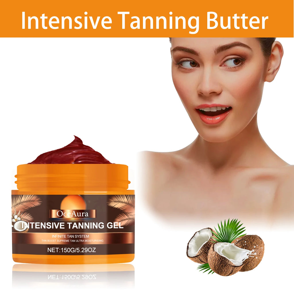 Intensive Tanning Gel Nourish Skin Hydrate Repairing Sunless Tan Booster Bronzing Summer Sunbed Beach Tanning Accelerator Cream Oasis Select