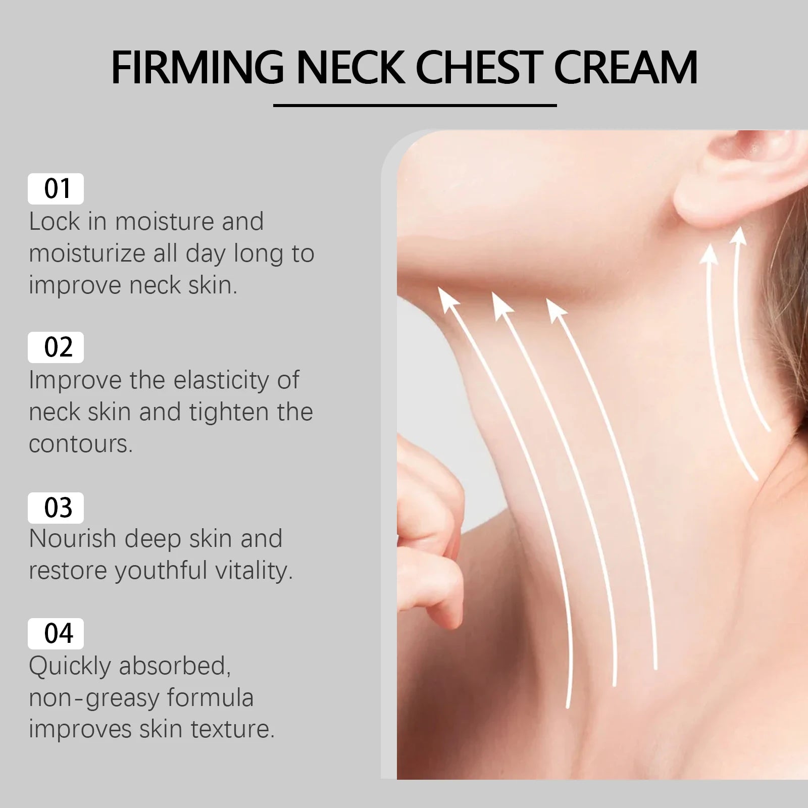 50G Neck Cream Gentle Nourishing & Moisturizing Enhance Skin Elasticity Improve Skin Texture Smoothing Massage Firming Glowing Neck Cream Oasis Select
