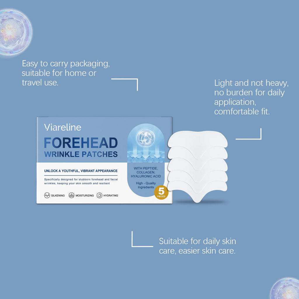 5 PCS Forehead Patches Deep Moisturizing Firming Lifting Fade Fine Lines Remove Wrinkles Enhance Smoothness Forehead Care Mask Oasis Select