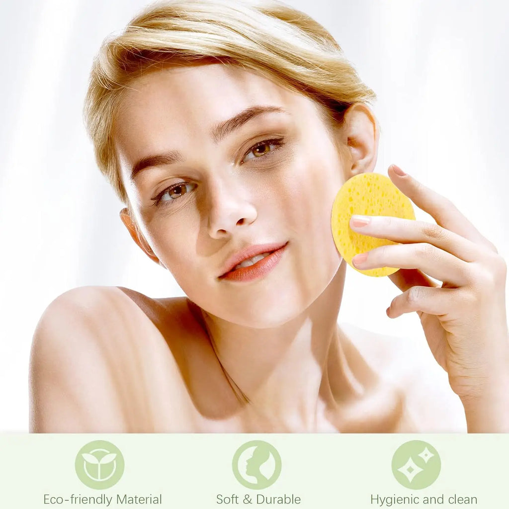 50-1000PCS Compressed Facial Sponge Strong Absorbent Cleansing Pads Latex Free Exfoliating Makeup Sponge Skin Care Sponge