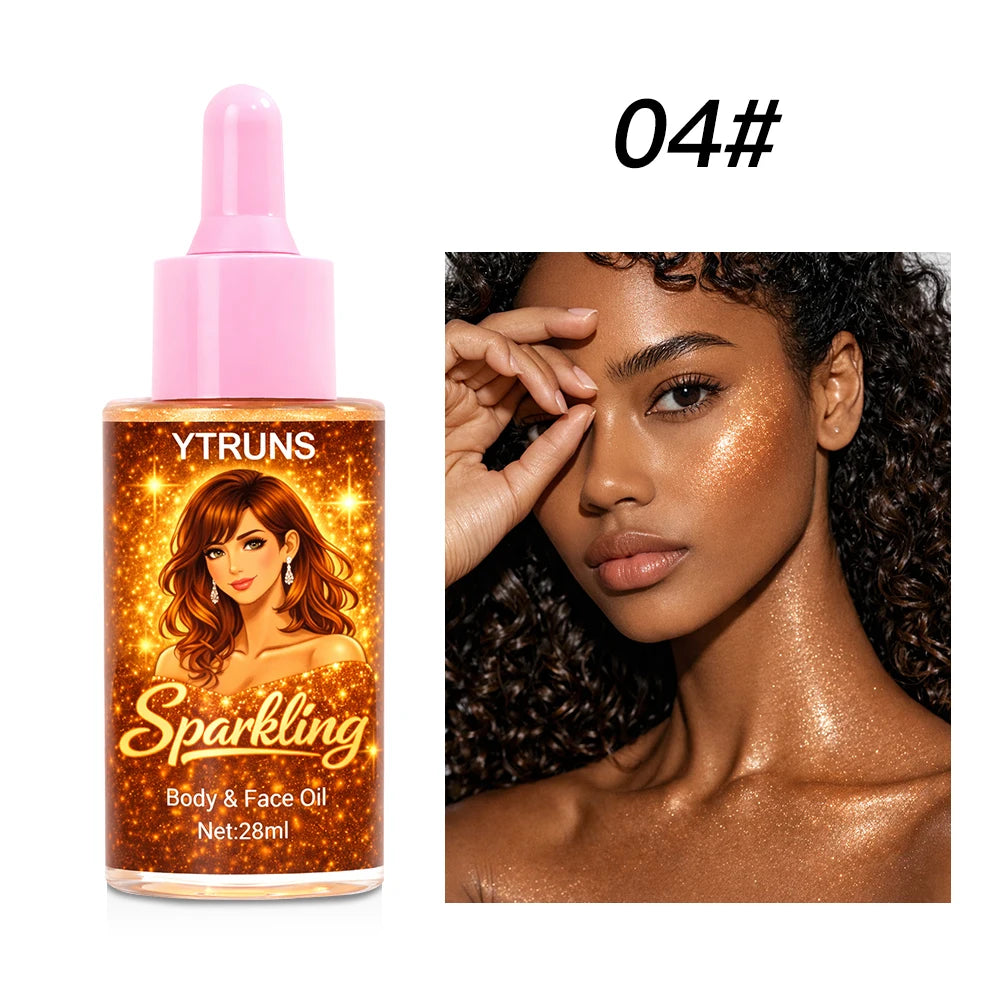 Shimmer Body Oil 28ml – Glow Highlighter & Glitter Oil