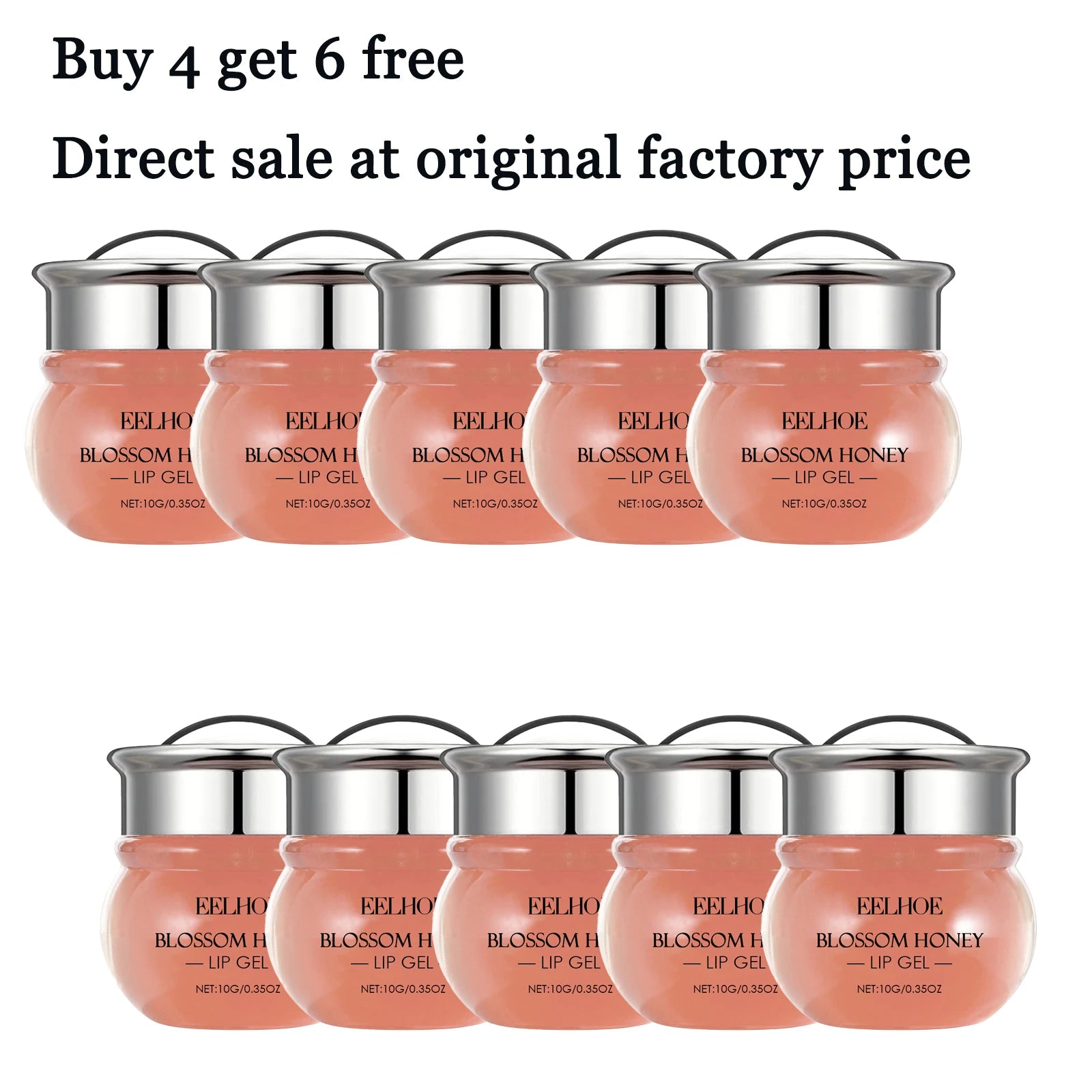 10G Blossom Honey Lip Gel Deep Moisturizing Enhance Smoothness Enhance Gloss Nourishing Skin Improve Skin Texture Boosts Skin Elasticity Lip Balm Oasis Select 10 pcs United States