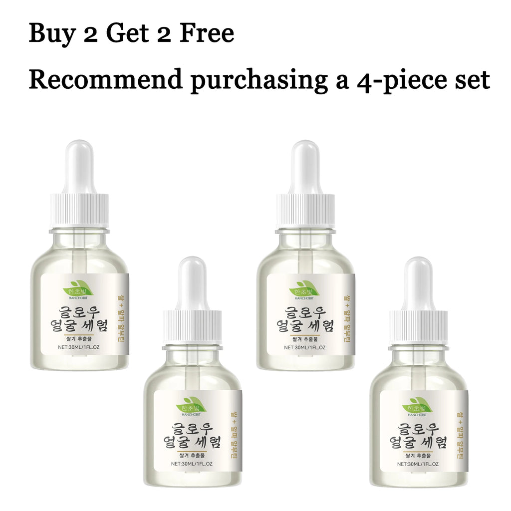 30ML Rice Facial Serum Gentle Moisturizing Improve Skin Texture Restoring Gloss Reduce Roughness Nourishing Refreshing Non-sticky Face Serum Oasis Select 4 pcs United States