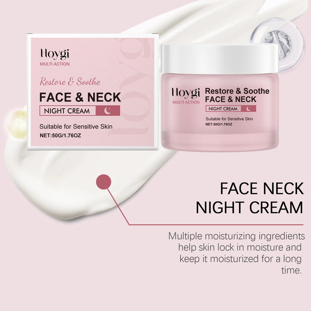 50G Face & Neck Cream Deep Nourishing Enhance Smoothness Firming Improve Skin Elasticity Hydrating Glowing Neck Care Lotion Oasis Select