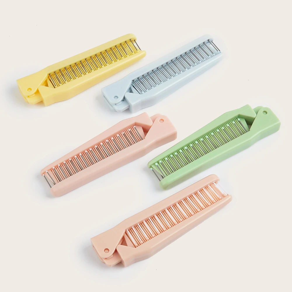 Foldable Pocket Hair Comb – Wide Tooth Travel Detangler