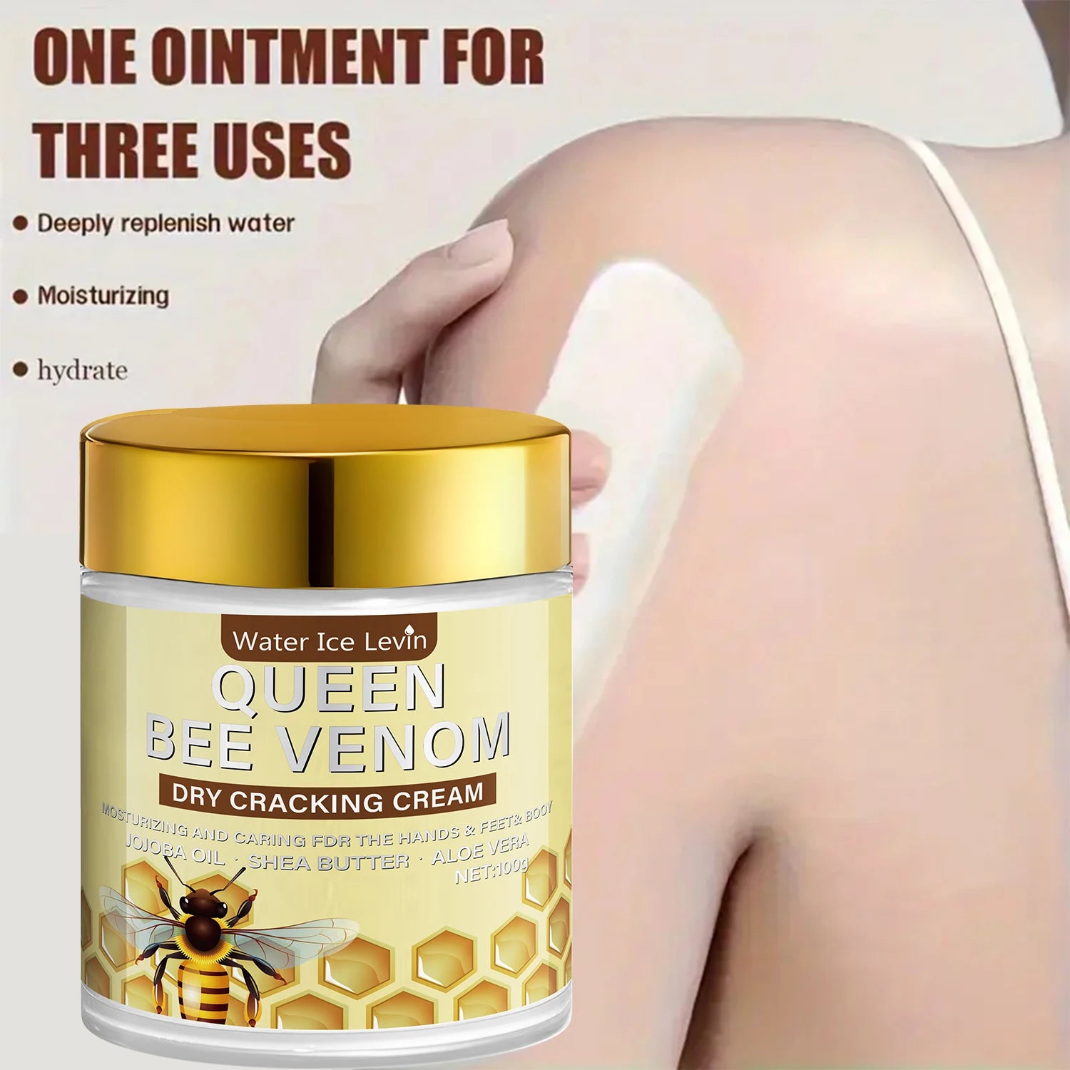 Bee Venom Cream with Retinol & Niacinamide – Dry Cracked Skin Body Repair Cream Oasis Select