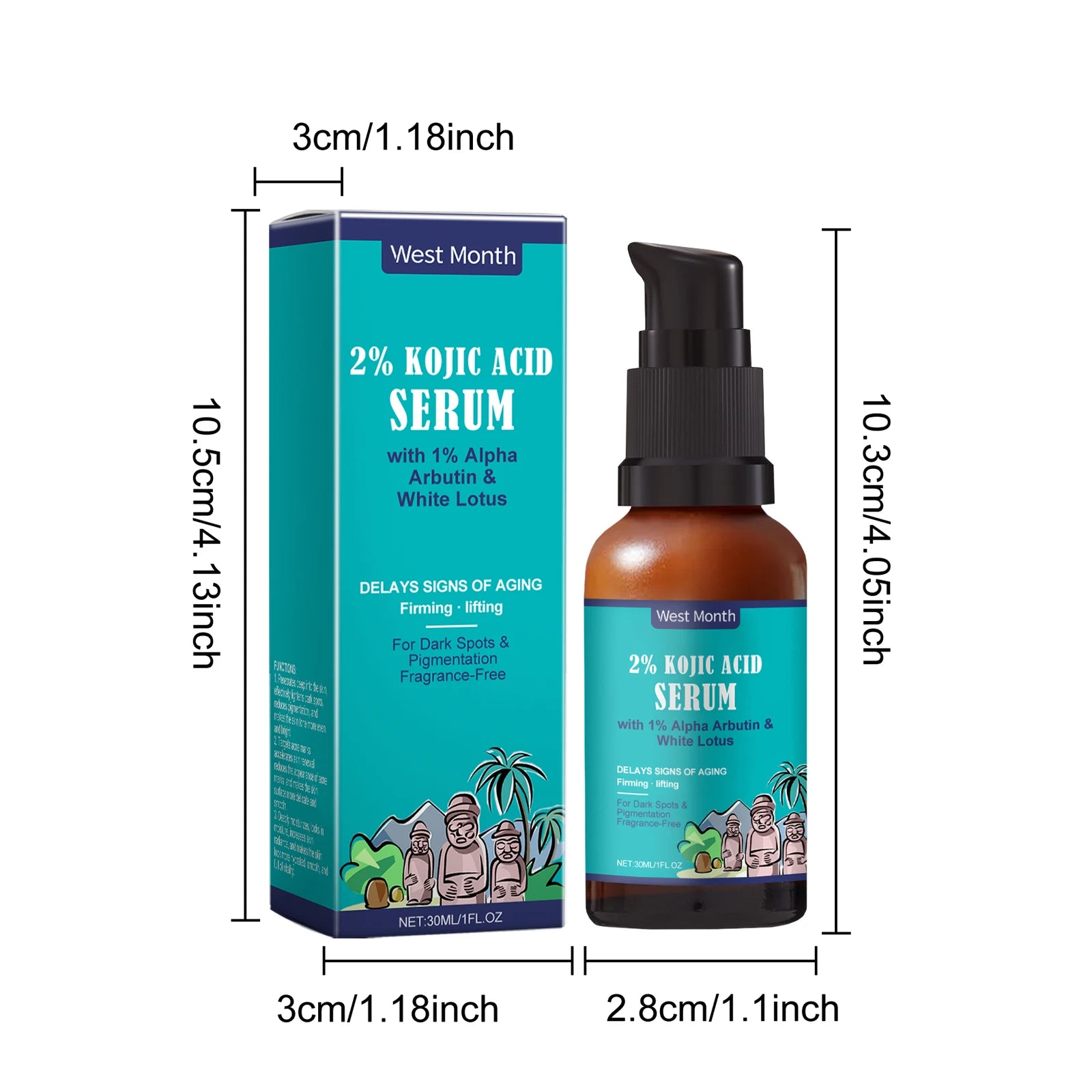 30ml Kojic Acid Face Serum Gentle Moisturizing Improve Skin Texture Smoothing Restoring Gloss Strengthen Repairing Damaged Softening Facial Serum Oasis Select
