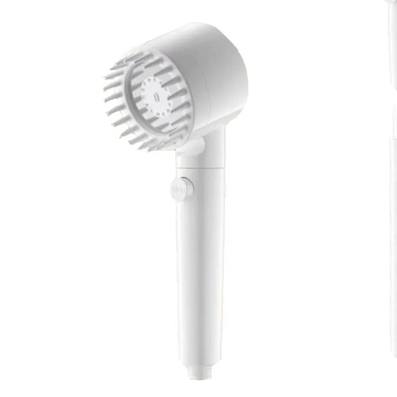 Hand Filter Portable Shower for Bathroom Items Showerhead Water Saving Shower Knobs Accessories Showers Replete Handle Pipe Home Oasis Select White shower head