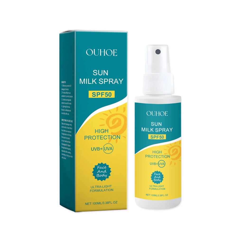 Anti UV Sunscreen Spray Prevent Sunburn High Isolation Waterproof Sweat Proof Fast Absorbe Moisturizing Protection for Skin Care Oasis Select 100ml boxed