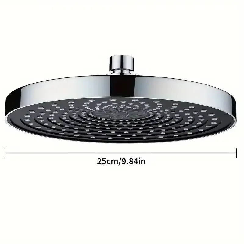 25cm Top Spray Large Water Volume Booster Shower Head Pressurized Single Head Home Bathroom Shower Head Oasis Select Silvery