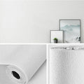 50cm Wide Self-Adhesive PVC 3D Linen Foam Solid Color Thickened Waterproof Background Wall Decoration Wallpaper/Wall Sticker. Oasis Select white 50cmX10m