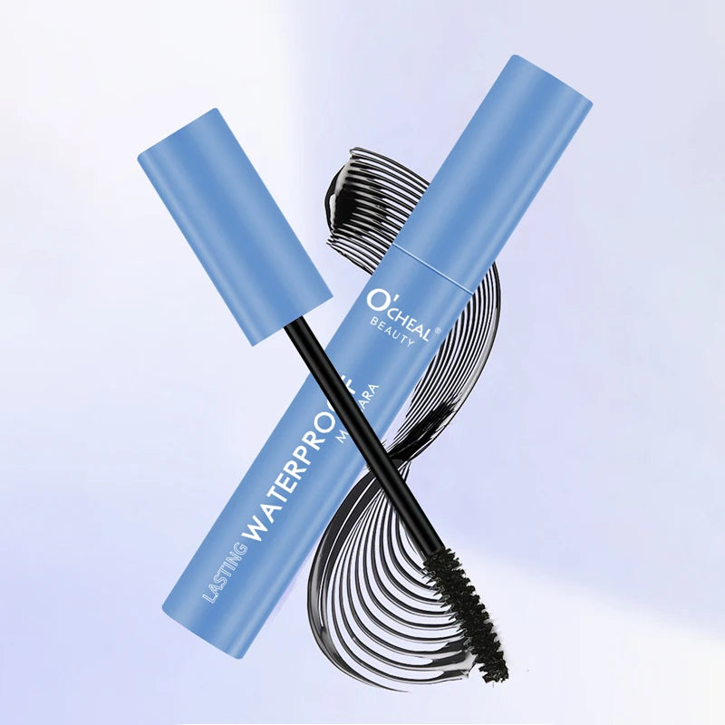 O‘CHEAL Waterproof Matte Mascara Lengthens 4D Curling Mascara Long Lasting Eyelashes Black Fiber Mascara Eye Cosmetic Makeup Oasis Select Black 4g