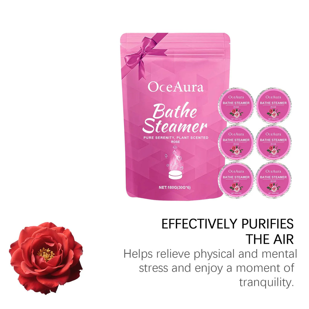 180G Rose Body Bathing Steamer Tablets Gentle Cleaning Body Lasting Fragrance Relaxing Mood Improve Comfortable Body Bath Tablet Oasis Select
