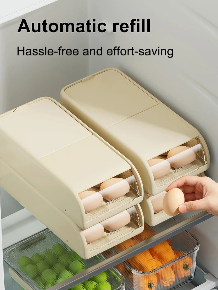 Egg Holder Holds, Egg Container for Refrigerator, Countertop, or Cupboard , Egg Drawer Tray Oasis Select