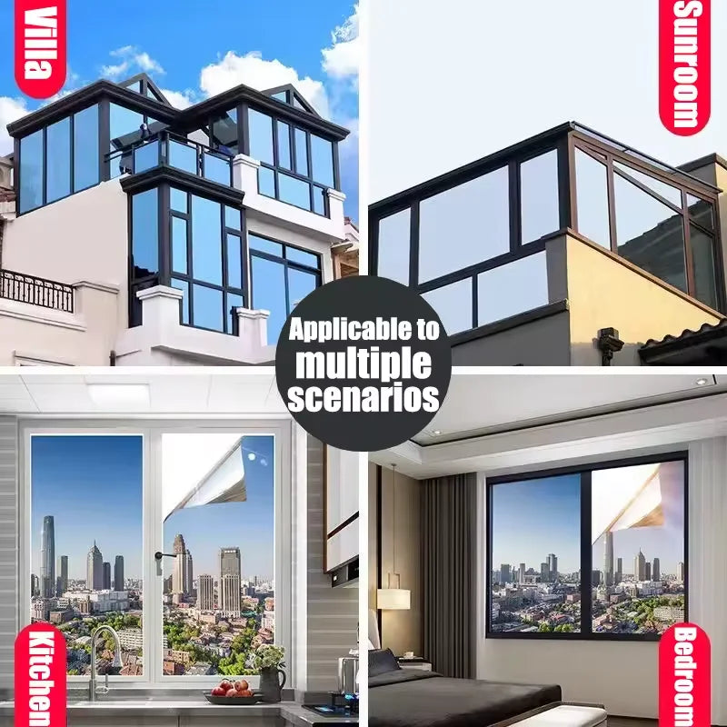Self-Adhesive Sun Protection Mirror Film Indoor Window Protection Film Heat Insulation Sunshade Film Office And Home Window Film Oasis Select