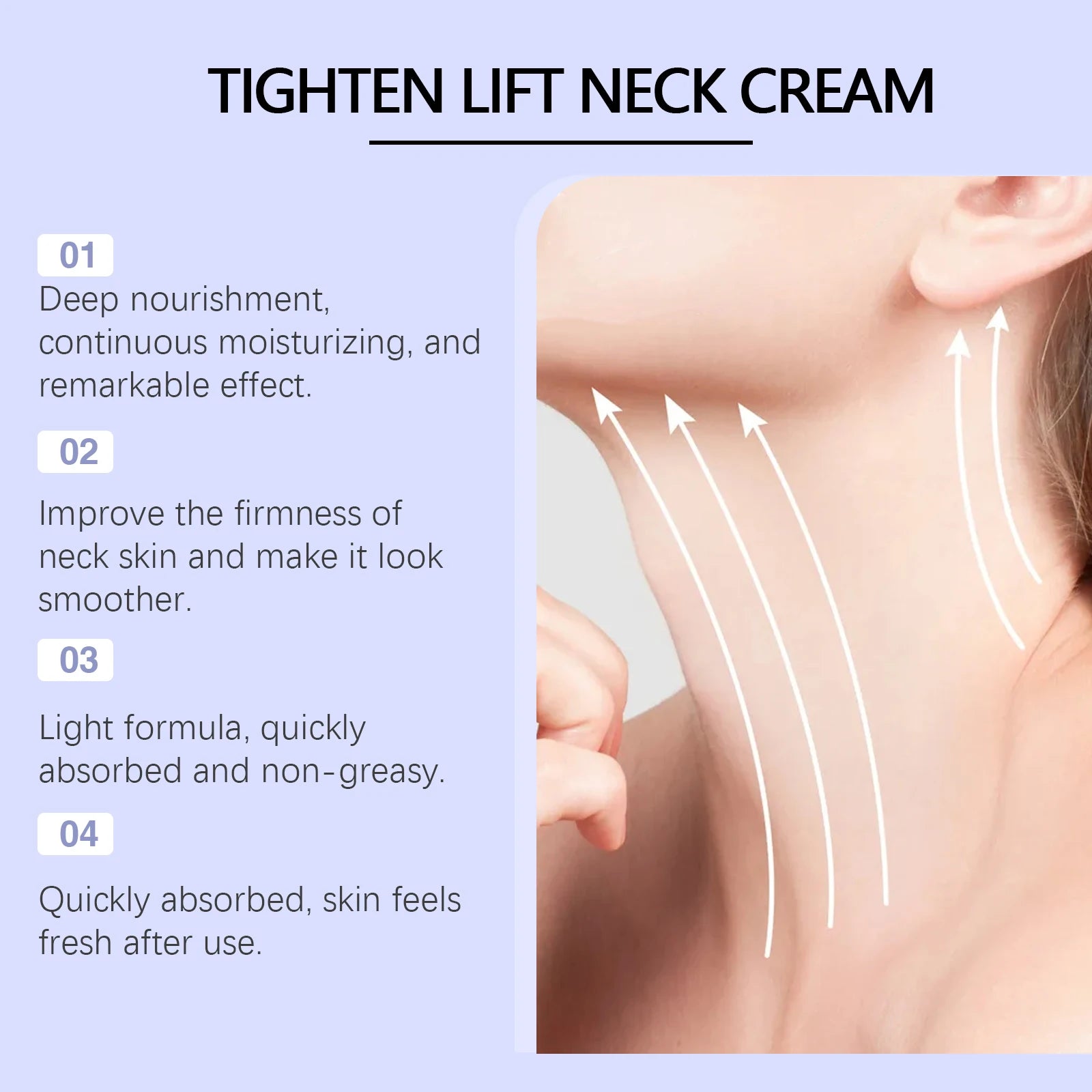 Hoygi Neck Care Cream Moisturizing Fade Wrinkles Firming Lifting Enhance Skin Elasticity Smoothing Non-greasy Neck Care Cream Oasis Select