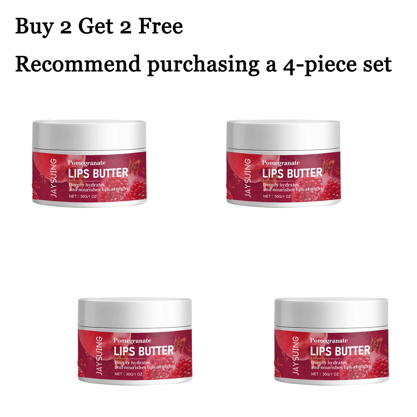 30G Pomegranate Lip Mask Deep Moisturizing Improve Roughness Smoothing Remove Dead Skin Fade Fine Lines Soothing Discomfort Softening Night Care Lip Mask Oasis Select 4 pcs United States