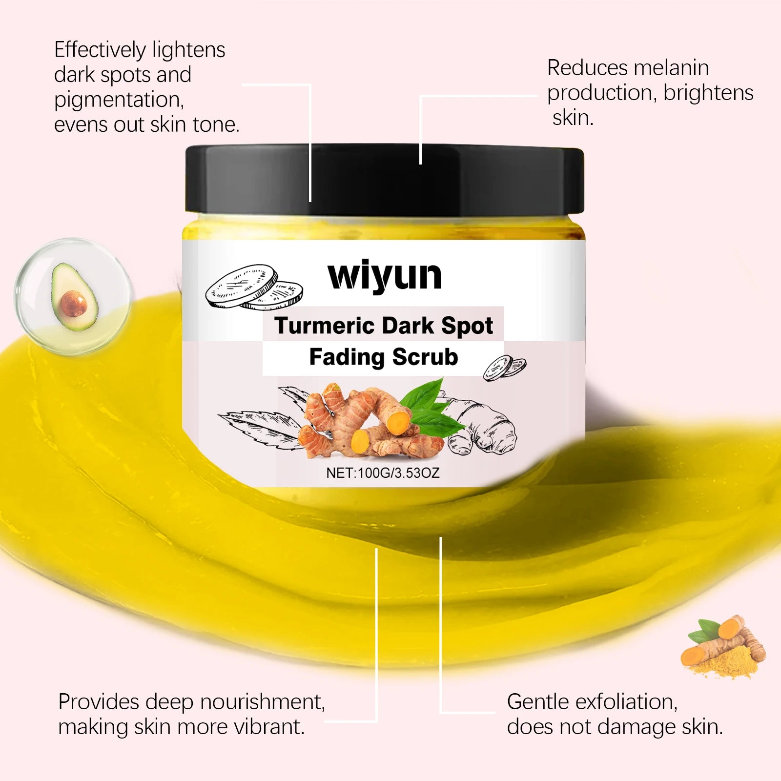 Turmeric Body Scrub Cream – Exfoliate, Brighten & Moisturize Body Scrub Cream Oasis Select