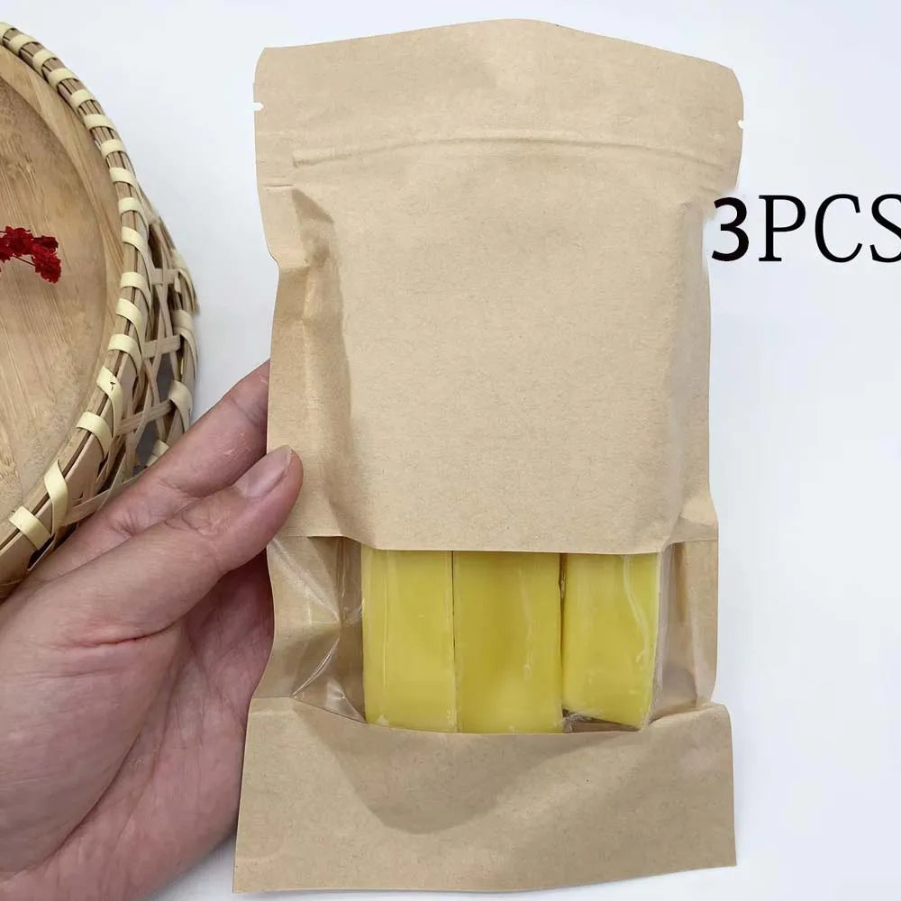 Yellow beeswax stick, natural beeswax block beeswax pure stick wax, used for candle making, furniture polishing, DIY crafts Oasis Select 3pcs